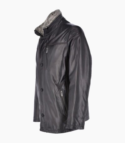 Men's Leather Jacket Black Sacramento