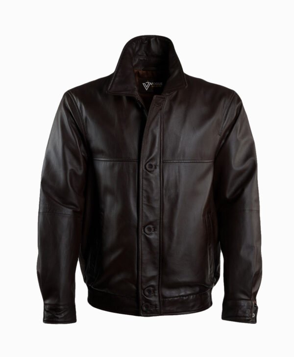 Men's Leather Jacket Brown Fresno