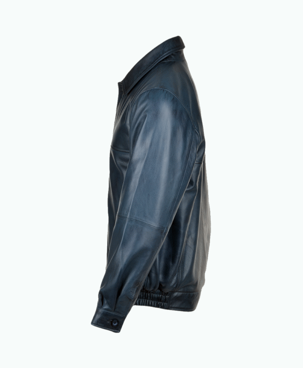 Leather Jacket Navy Fresno