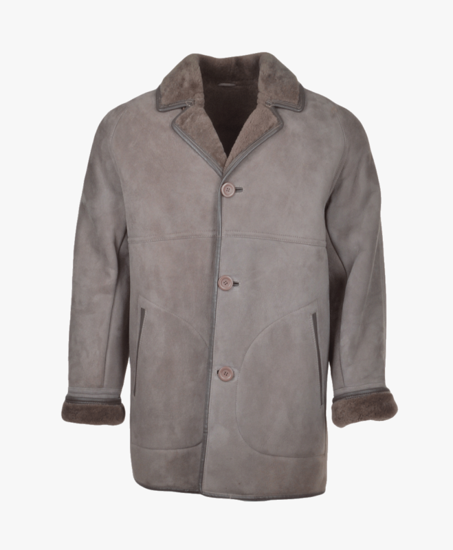 Men's Sheepskin Coat Gray Kansas