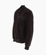 Men's Suede Bomber Jacket Brown Mesa