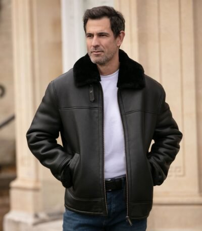 Men's Sheepskin Jacket Black Colorado