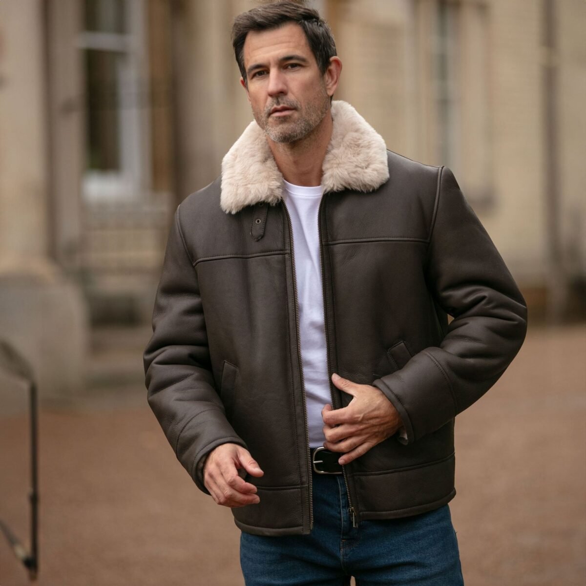 Sheepskin Jacket Brown Colorado