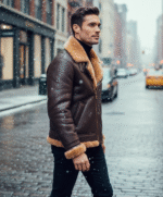 Vogue Jacket Luxury Men’s Sheepskin Jacket Ginger Virginia