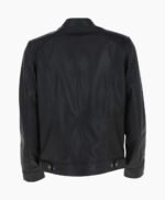 Men's Leather Biker Jacket Black Oakland