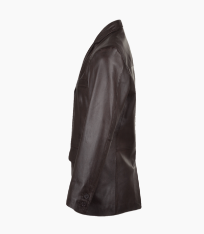 Men's Leather Blazer Brown Galesburg