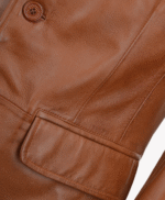 Men's Leather Blazer Tan Galesburg