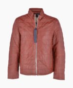 Men's Leather Jacket Maroon Anaheim