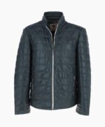 Men's Leather Jacket Navy Anaheim
