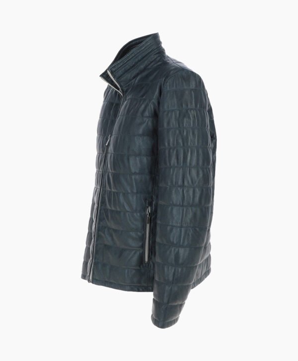 Men's Leather Jacket Navy Anaheim