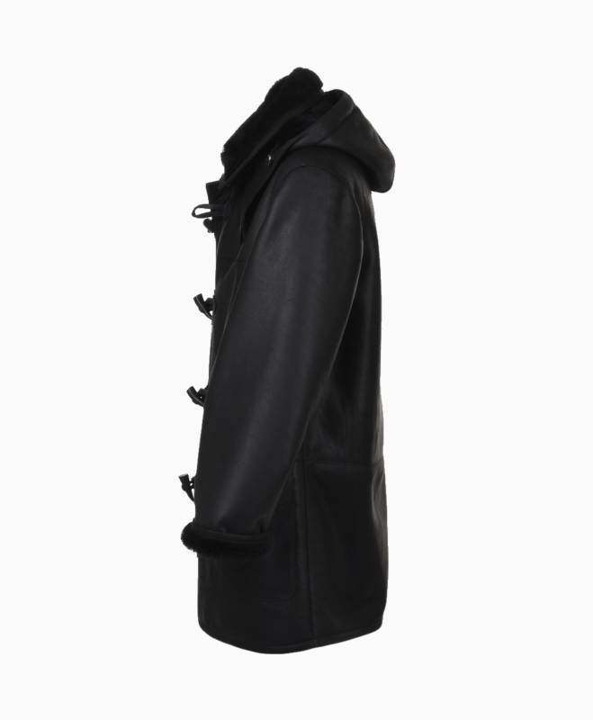 Men's Sheepskin Coat Black Aurora