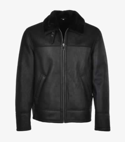 Men's Sheepskin Jacket Black Colorado