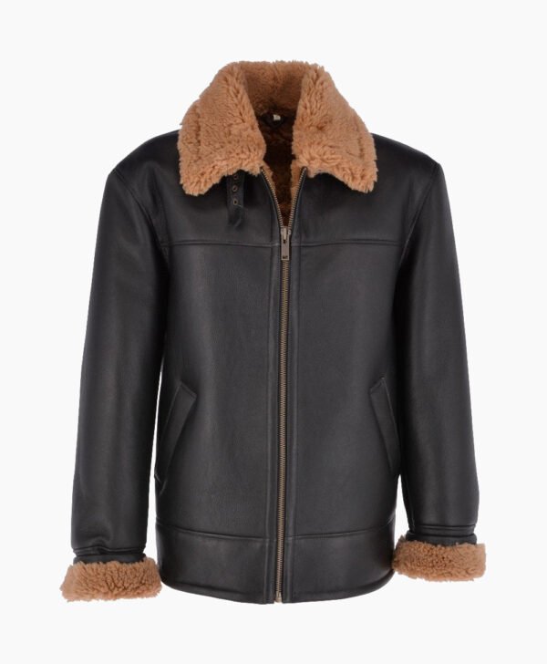 Men's Sheepskin Jacket Black Ginger Colorado