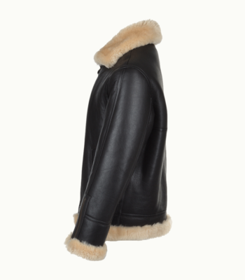 Men's Sheepskin Jacket Black Miami