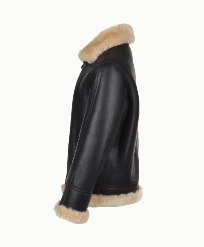 Men's Sheepskin Jacket Black Miami