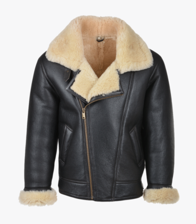 Men's Sheepskin Jacket Black Virginia