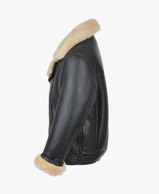 Men's Sheepskin Jacket Black Virginia