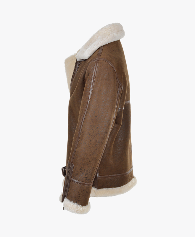 Men's Sheepskin Jacket Brown Miami