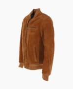 Men's Suede Bomber Jacket Tan Mesa