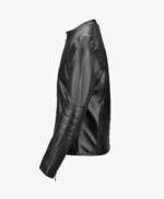 Men's Leather Biker Jacket Black Corpus