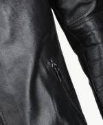 Men's Leather Biker Jacket Black Corpus