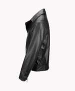 Men's Leather Biker Jacket Black Pittsburgh