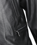 Men's Leather Biker Jacket Black Pittsburgh