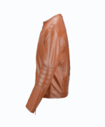 Men's Leather Biker Jacket Tan Corpus