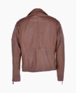 Men's Leather Biker Jacket Tan Henderson