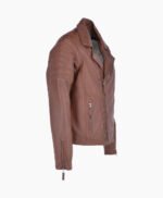 Men's Leather Biker Jacket Tan Henderson