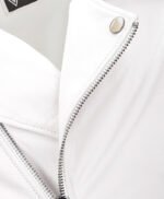 Men's Leather Biker Jacket White Pittsburgh