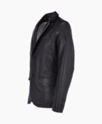 Men's Leather Blazer Black Newark