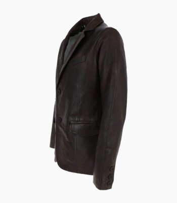 Men's Leather Blazer Brown Newark