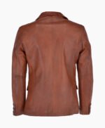 Men's Leather Blazer Tan Newark