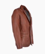 Men's Leather Blazer Tan Newark