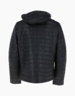 Men's Leather Hooded Jacket Black Lexington