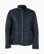 Men's Leather Jacket Navy Riverside