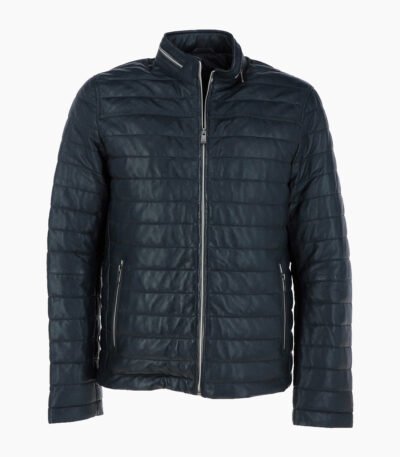 Men's Leather Jacket Navy Riverside