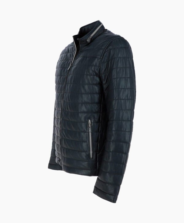 Men's Leather Jacket Navy Riverside