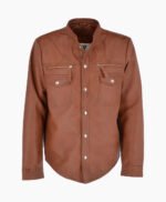 Men's Leather Shirt Brown Chandler