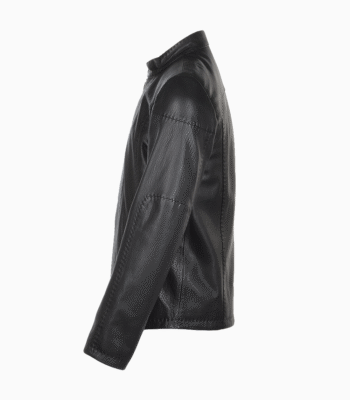 Men's Full Grain Leather Jacket Black Columbus