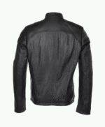 Men's Full Grain Leather Jacket Black Columbus
