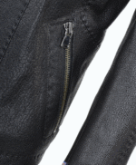 Men's Full Grain Leather Jacket Black Columbus