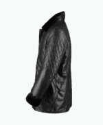 Men's Lambskin and Sheepskin Coat Black Akron