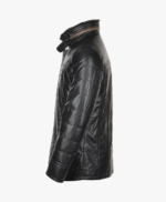 Men's Lambskin and Sheepskin Coat Black Laredo