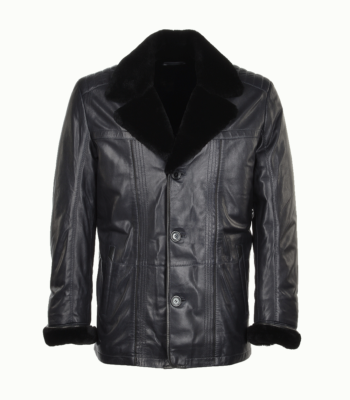 Men's Lambskin and Sheepskin Coat Blue Lubbock