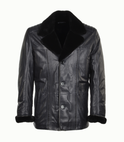 Men's Lambskin and Sheepskin Coat Blue Lubbock