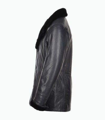 Men's Lambskin and Sheepskin Coat Blue Lubbock