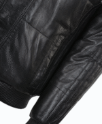 Men's Lambskin and Sheepskin Hooded Jacket Black Aspen