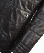 Men's Lambskin and Sheepskin Hooded Jacket Brown Moline